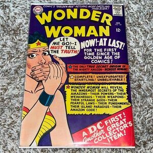VINTAGE 1966 DC COMICS WONDER WOMAN Key 1st Origin Story Silver Age Comic #159
